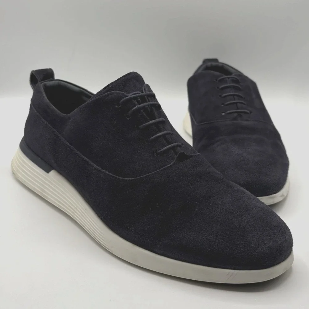 WOLF &‎ SHEPHERD Crossover Longwing Shoes Men's 9 Blue Suede Oxford